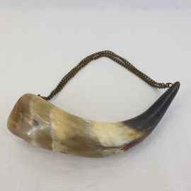 Сувенир рог изобилия, кость, металл, 22 см. Винтаж, СССР.. Картинка 1